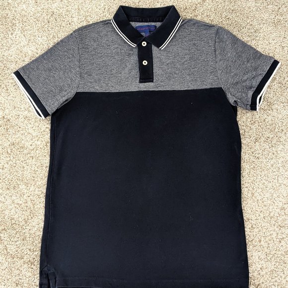 AEROPOSTALE Men's Polo Shirt - Color Blocked Pique - Size L - Picture 3 of 4